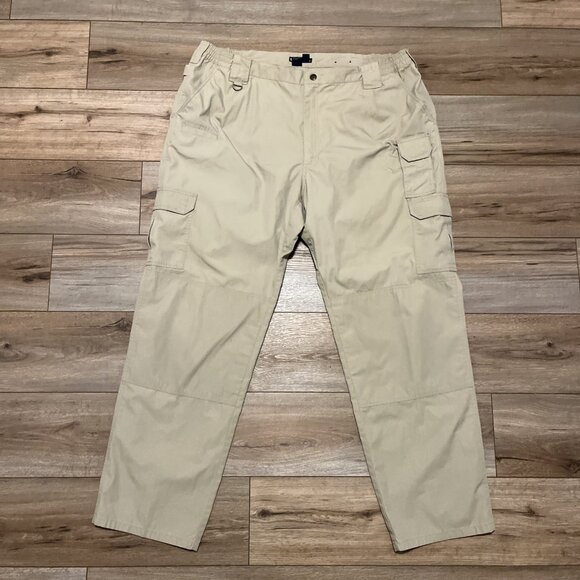 Men's 5.11 Tactical Taclite Pro Cargo Pants SZ 44x34 Beige Ripstop 74273 SPO - Picture 1 of 11